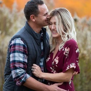 Burgundy floral wrap maxi